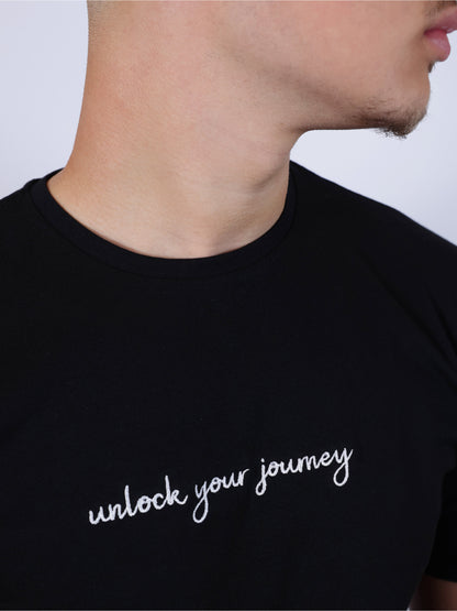 Black T Shirt - Unlock your journey